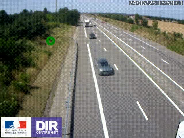 Webcam sur le contournement de Valence, sur la Nationale 7, à la jonction avec la N532, caméra orientée vers Grenoble