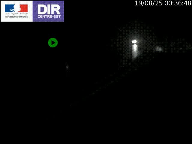 Caméra de circulation routière sur le boulevard périphérique Laurent Bonnevay de Lyon (D383) à hauteur de Bron, avant la jonction avec l'A43. Vue orientée vers l'échangeur
