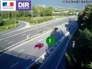 Webcam sur la Nationale 201 à hauteur de la sortie Chambéry-Nord, avant à la jonction entre l'A41 et l'A43, en direction de Lyon