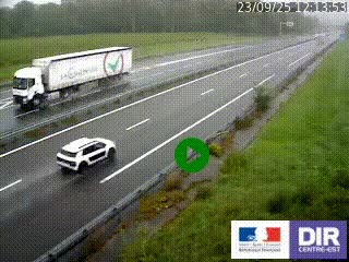 Webcam autoroute sur l'A77 à hauteur de Pouilly-sur-Loire en direction de Nevers