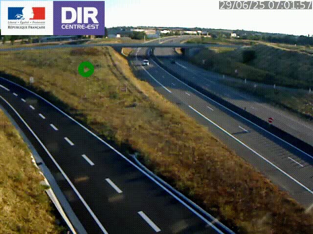 Webcam sur le contournement de Valence, sur la Nationale 7, caméra orientée vers Lyon