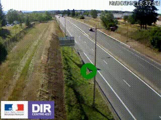 Webcam à Mably, à proximité de Roanne en direction de Moulins sur la N7