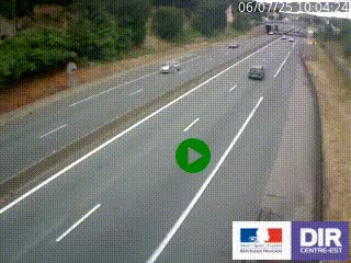 Caméra autoroutière sur l'A47 à hauteur de Givors, a proximité de Lyon. La webcam est orientée vers Lyon