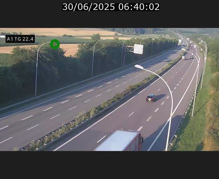 Traffic live webcam Luxembourg Flaxweiler - A1 direction Luxembourg - BK 22.4