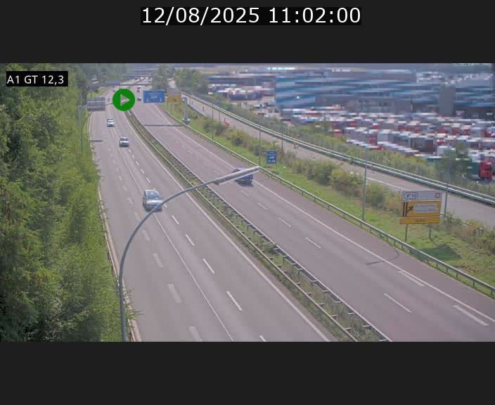 Traffic live webcam Luxembourg Senningerberg - A1 direction Allemagne - BK 12.3