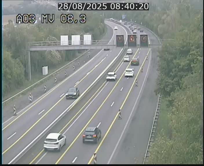 Webcam Autoroute après la Croix de Bettembourg en direction de Luxembourg sur l'A3