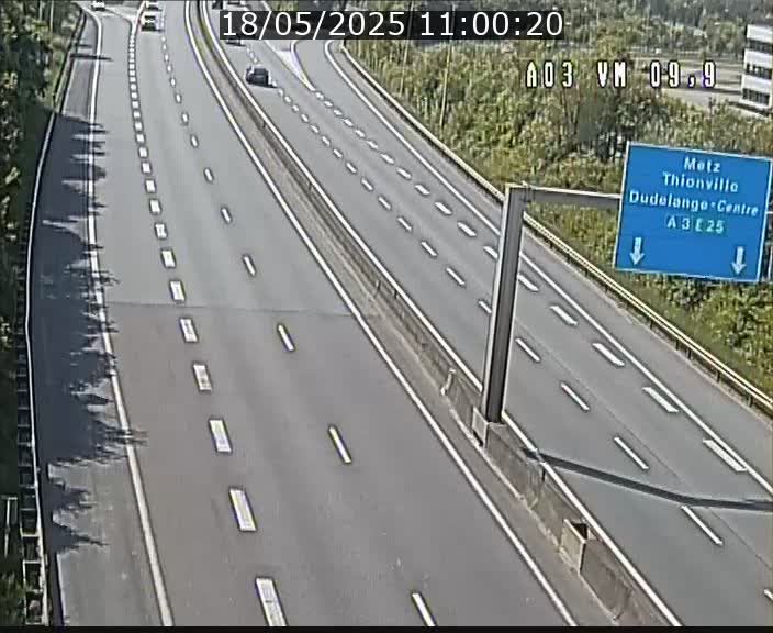 Webcam Autoroute à la Croix de Bettembourg - A3 - BK 9.9 - direction France