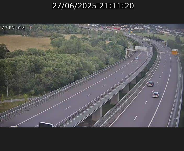 Caméra trafic Luxembourg - A7, Tunnel Gousselerbierg, sortie sud, direction rond-point Lorentzweiler (BK 10.8)