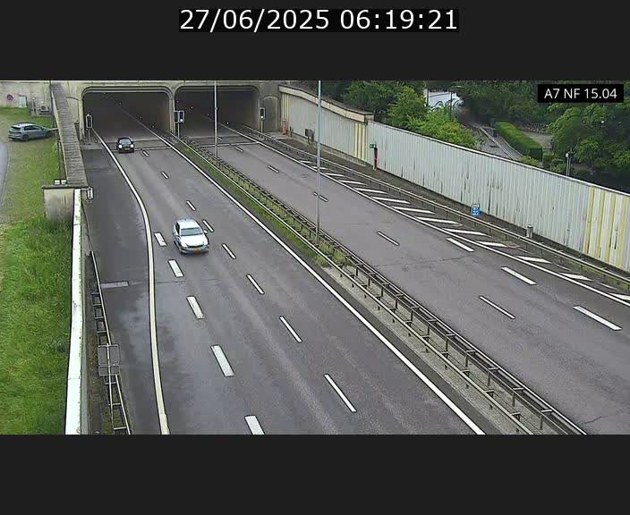 Caméra trafic Luxembourg - A7, Tunnel Mersch, entrée sud, direction Ettelbruck