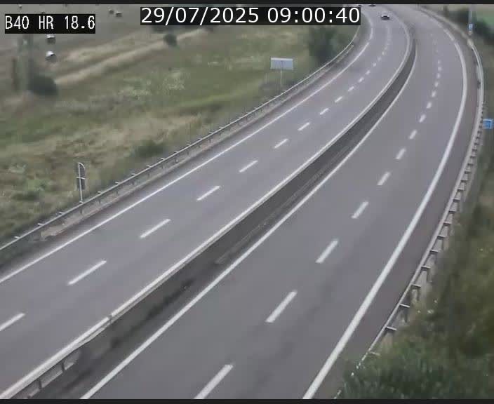 Webcam sur la route de liaison entre Micheville et Esch-Belval à la frontière entre le Luxembourg et la France. Vue orientée vers la Lorraine.