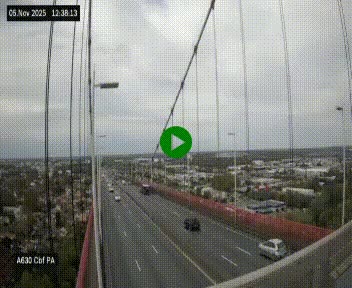 Webcam autoroute sur le périphérique de Bordeaux (A630) au nord de la ville. Caméra située sur le Pont d'Aquitaine.