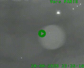 Caméra routière sur l'autoroute A20 au nord de Limoges, à la jonction avec la N520. Vue orientée vers Paris