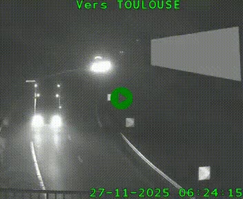 Caméra routière sur l'autoroute A20 à Noailles, en périphérie de Brive-la-Gaillarde. Vue orientée vers Toulouse