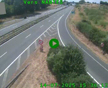 Webcam N147 au nord de Poitiers et à la jonction avec la A10