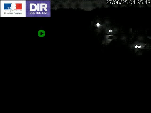 Caméra de circulation routière sur le boulevard périphérique Laurent Bonnevay de Lyon (D383) à hauteur de Bron, avant la jonction avec l'A43. Vue orientée vers l'échangeur