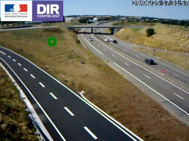 Webcam sur le contournement de Valence, sur la Nationale 7, caméra orientée vers Lyon