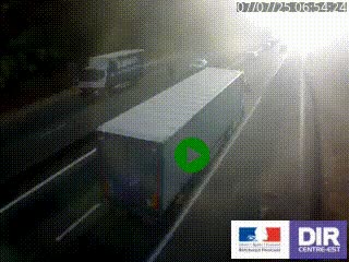 Caméra autoroutière sur l'A47 à hauteur de Givors, a proximité de Lyon. La webcam est orientée vers Lyon
