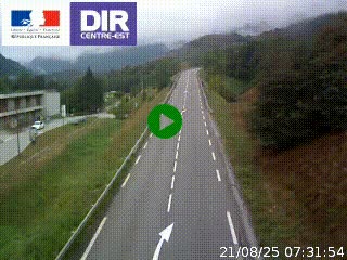 Web cam sur la N90 à Aime, en provenance de Bourg-Saint-Maurice et en direction d'Albertville