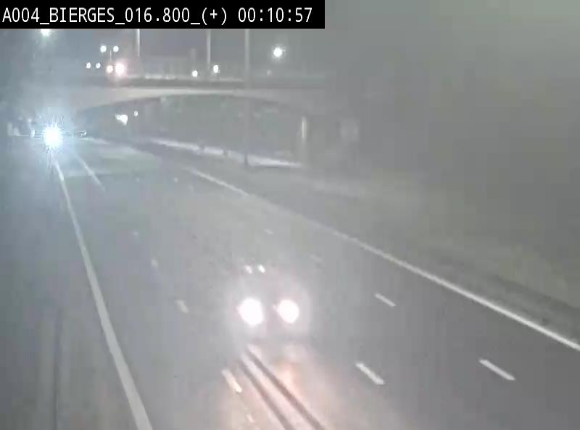 Webcam à Wavre, à hauteur de la sortie 5 Bierges. Vue orientée vers Namur