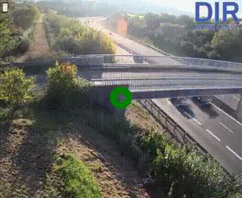 Webcam sur A84 à hauteur de Pont-Farcy, au niveau du pont autoroutier sur la Vire, au sud de Saint-Lô