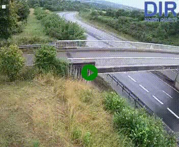 Webcam sur A84 à hauteur de Pont-Farcy, au niveau du pont autoroutier sur la Vire, au sud de Saint-Lô