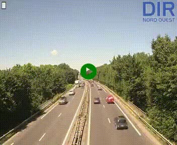 Webcam sur le périphérique de Caen (N814) à l'est de la ville, à Mondeville hauteur de la sortie 2, Presqu'île-Rives de l'Orne, au bout de l'autoroute A13