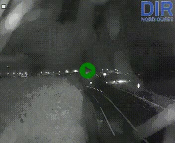 Webcam au début de l'A84 sur le périphérique Ouest de Caen (N814) à hauteur de la sortie 9, Porte de Bretagne