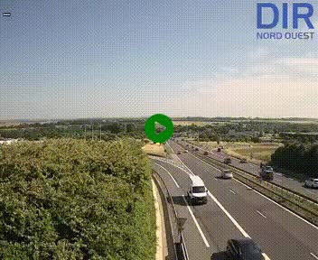 Webcam au début de l'A84 sur le périphérique Ouest de Caen (N814) à hauteur de la sortie 9, Porte de Bretagne