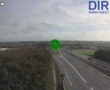 Webcam au début de l'A84 sur le périphérique Ouest de Caen (N814) à hauteur de la sortie 9, Porte de Bretagne