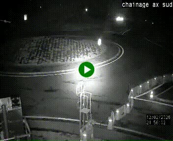 Webcam au nord d'Ax-les-Thermes au niveau de l'aire de chaînage de la N20. Vue orientée vers les Pyrénées, en direction de Pas de la Case