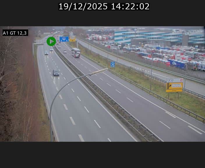 Traffic live webcam Luxembourg Senningerberg - A1 direction Allemagne - BK 12.3