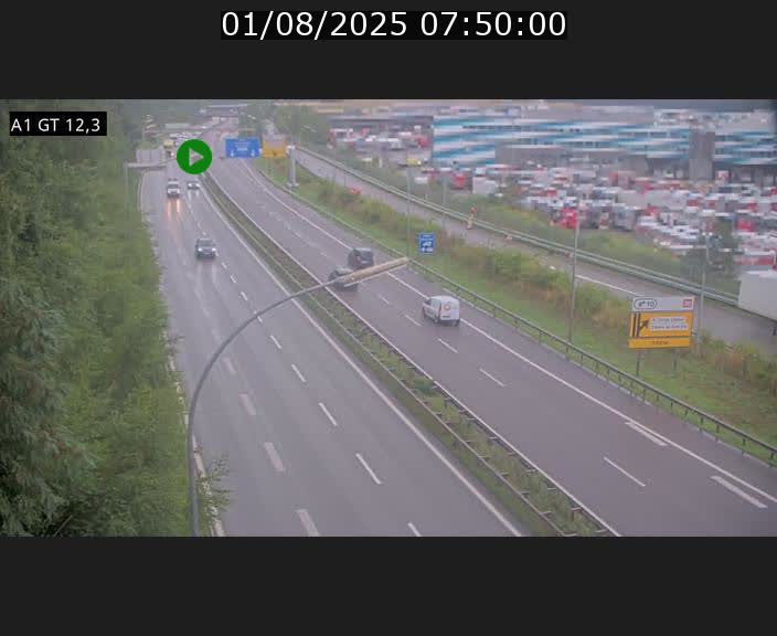 Traffic live webcam Luxembourg Senningerberg - A1 direction Allemagne - BK 12.3