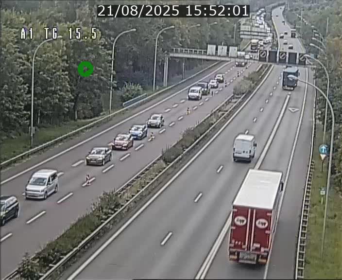 Traffic live webcam Luxembourg Munsbach - A1 direction Luxembourg - BK 15.5