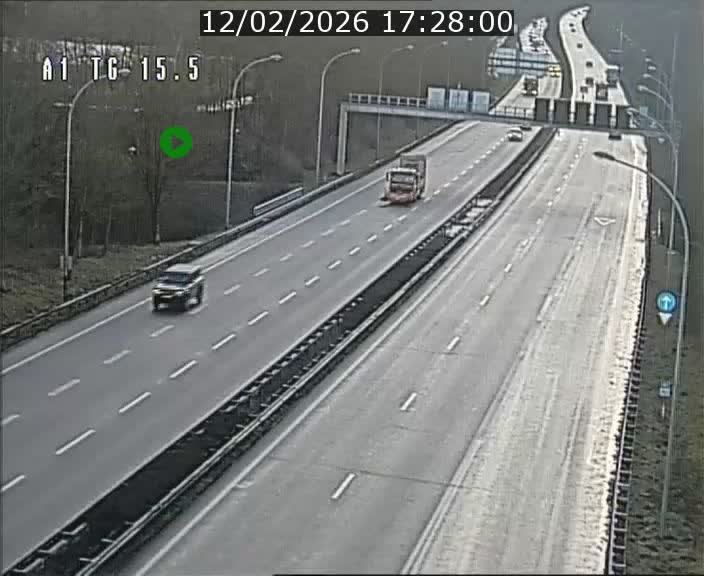Traffic live webcam Luxembourg Munsbach - A1 direction Luxembourg - BK 15.5