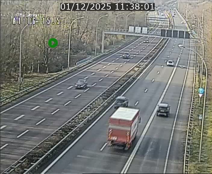 Traffic live webcam Luxembourg Munsbach - A1 direction Luxembourg - BK 15.5