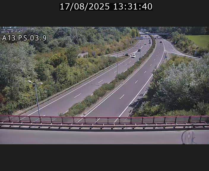 Traffic live webcam Luxembourg Differdange - A13 direction Esch-sur-Alzette - BK 3.9