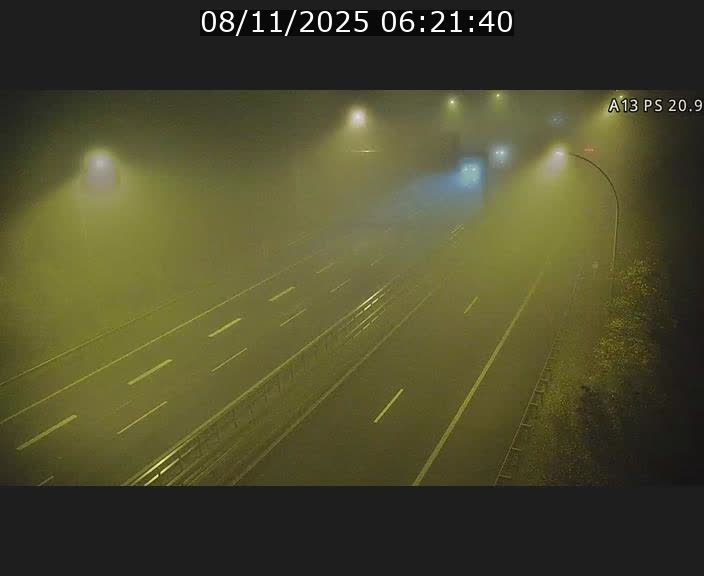 Traffic live webcam Luxembourg Croix de Bettembourg, rond-point d'Hellange - A13 direction Allemagne - BK 20.9