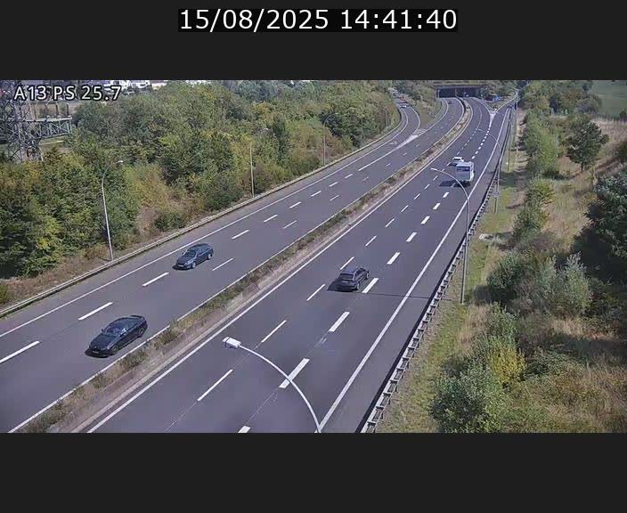 Traffic live webcam Luxembourg Frisange - A13 direction Allemagne - BK 26