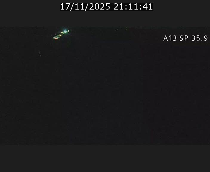 Webcam trafic sur A13 à l'entrée ouest du tunnel Markusbierg à Remerschen. Vue orientée vers Mondorf-les-Bains.