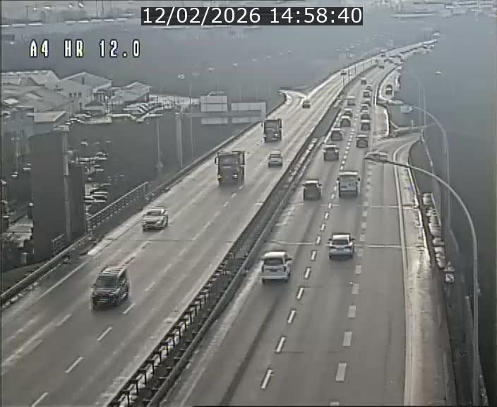 Traffic live webcam Luxembourg Jonction Foetz - A4 - BK 12.0 - direction Esch sur Alzette