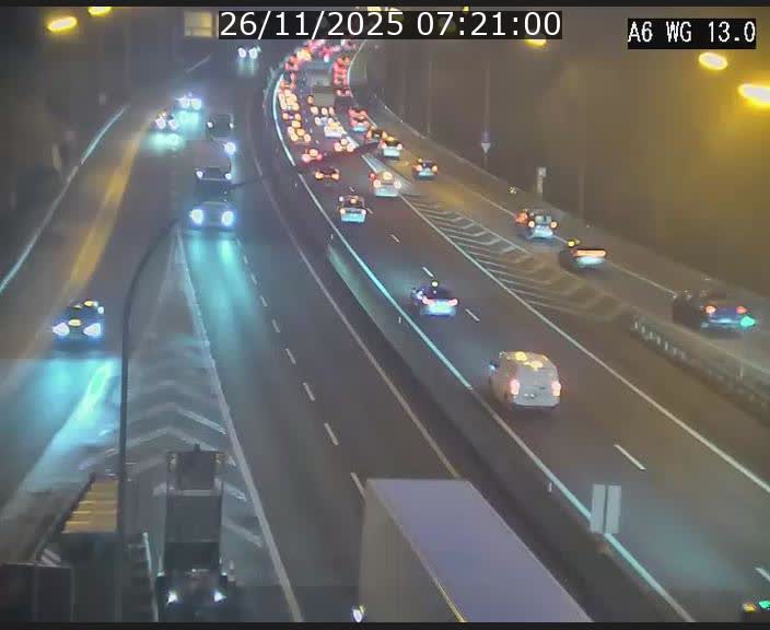 Traffic live webcam Luxembourg Mamer - A6 - BK 13 - direction Luxembourg/France/Allemagne