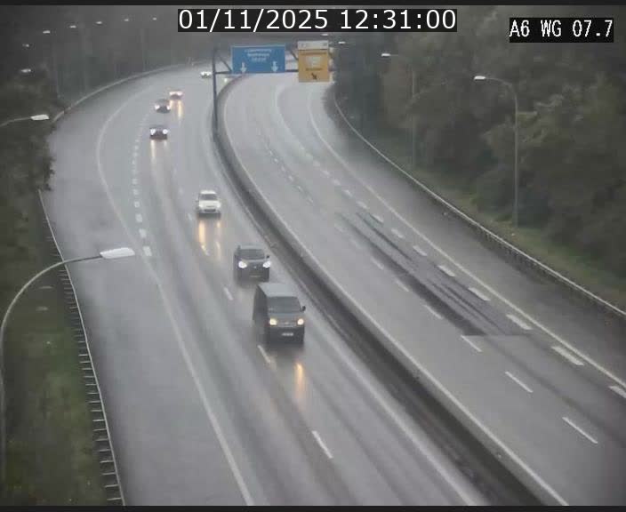 Traffic live webcam Luxembourg - Bridel - A6 - BK 7.7 - direction Belgique