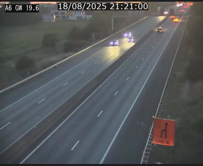 Traffic live webcam Luxembourg - Steinfort - A6 - BK 19.6 - direction Belgique