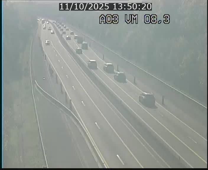 Traffic live webcam Luxembourg Bettembourg - A3 - BK 8.3 - direction France