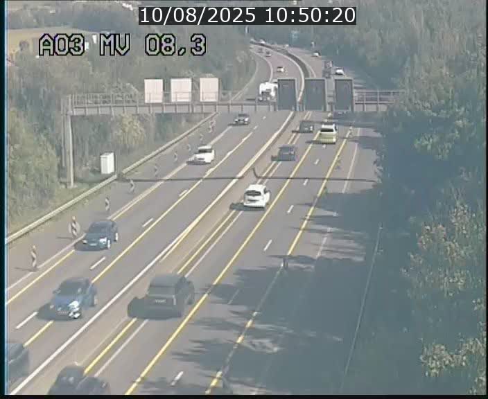 Webcam Autoroute après la Croix de Bettembourg en direction de Luxembourg sur l'A3