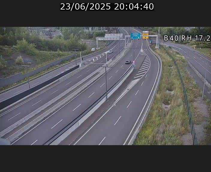 Webcam sur le contournement d'Esch Belval à hauteur de la sortie Université de Luxembourg. Vue orientée vers Luxembourg