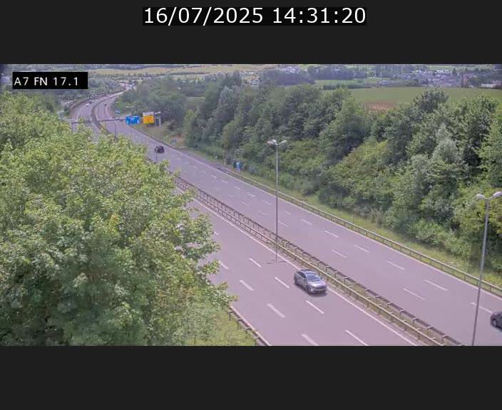 Caméra trafic Luxembourg - A7, Merscherbierg direction Mersch