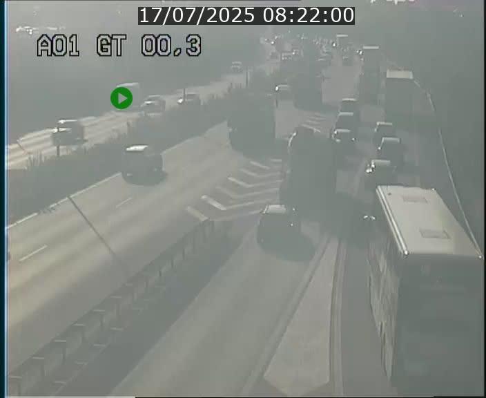 Traffic live webcam Luxembourg Croix de Gasperich - A1 direction Kirchberg - BK 0.3