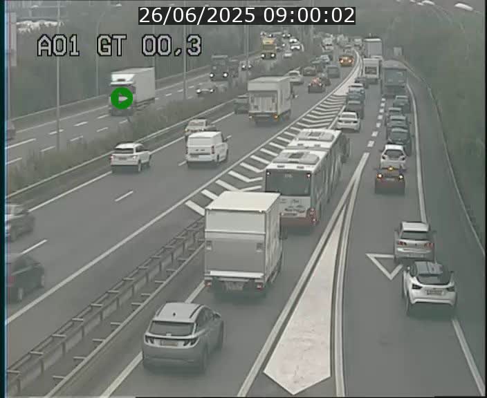 Traffic live webcam Luxembourg Croix de Gasperich - A1 direction Kirchberg - BK 0.3