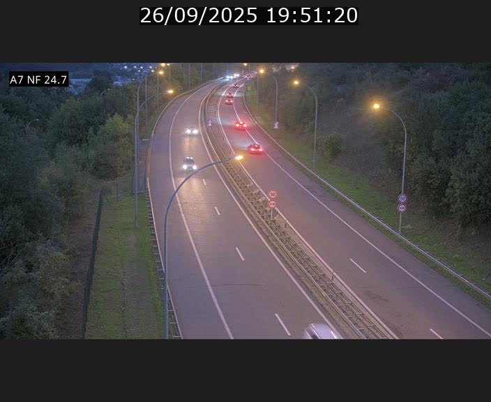 Caméra trafic Luxembourg - A7, Schieren direction Mersch